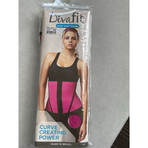 Women's Divafit Pink Black Sport Waist Trainer Shapewear XS